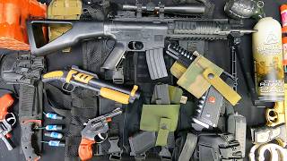 Ultimate Black Airsoft Arsenal! M4 Carbine, Gold Desert Eagle, Shotgun & Epic Toy Revolvers