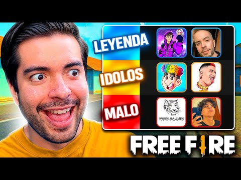 CLASIFICANDO a los MEJORES y PEORES YOUTUBERS DE FREE FIRE! NO ME FUNEN! - AntronixxG