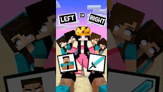 Help Girls Choose Left or Right #shorts #minecraft #queennevercry #helpherobrine #newupload