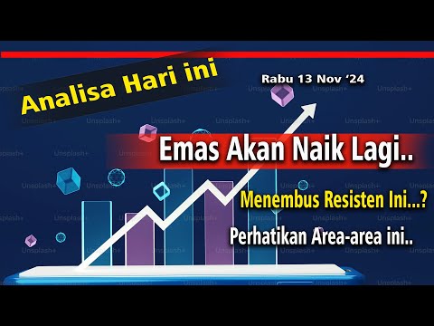 Analisa XAU Rabu 13 Nov '24 II Emas Akan Naik Lagi..., Menembus Resisten ?, Perhatikan Area ini