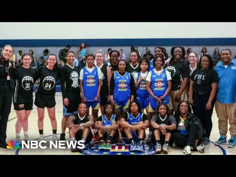 High school basketball players host game with FBI agents