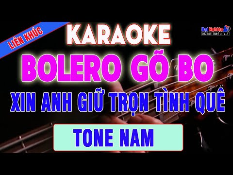 Liên Khúc Karaoke Bolero Gõ Bo Guitar Tone Nam Hát Cực Đã, Đẳng Cấp Nhạc Sống || Karaoke Đại Nghiệp