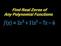 Finding Real Zeros of Polynomials