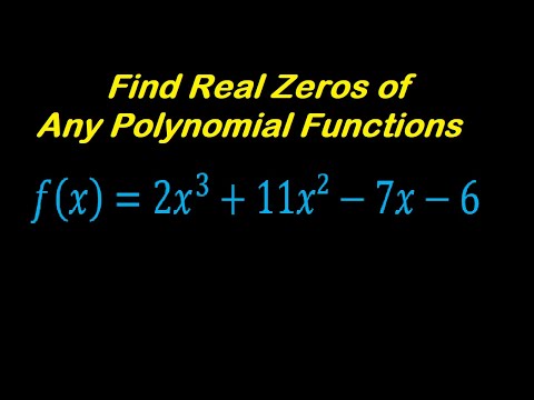 How to Find Real Zeros of Any Polynomial Function