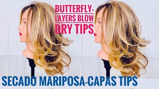 Butterfly   Layers Blow Dry Tips - Secado Mariposa Tips