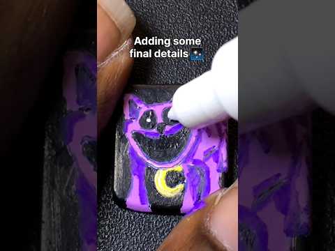 Drawing Nightmare Catnap?But on my Keyboard?With Posca Markers!? #shorts #art #painting