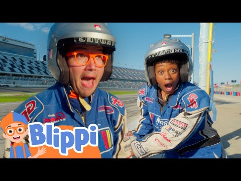 Blippi VS Meekah NASCAR Competition! | Blippi and Meekahs Need for Speed | Blippi Educational Videos