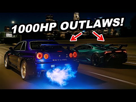 MOST WANTED STREET RACERS! 1000HP Skyline GTR, Twin Turbo Huracan STO, S15 Swimming in Traffic
