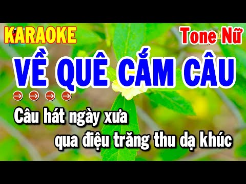 Karaoke Về Quê Cắm Câu Tone Nữ Nhạc Sống Cha Cha Dễ Ca 2025 | Thanh Hải