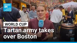 YouTube video thumbnail: 'No Scotland, no Party': Tartan Army Take Over Boston for First World cup Since 1998