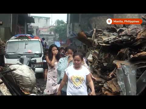 YouTube video thumbnail:  Families Plead for Help After Manila Fire Displaces Thousands