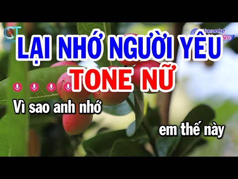 Karaoke Lại Nhớ Người Yêu Tone Nữ ( Em ) Nhạc Sống Mới Nhất || Karaoke Đồng Sen