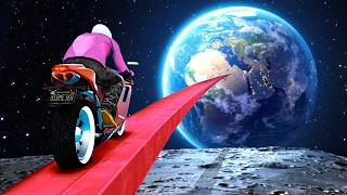 Trying The IMPOSSIBLE SPACE STUNT CHALLENGE In GTA 5..