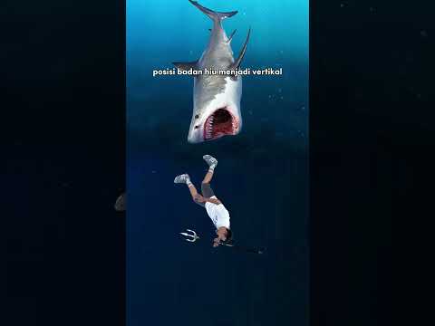 Cara Gila Lolos Dari Hiu ! The Scariest Shark Attack Ever #survival #shorts #tutorial #wildlife