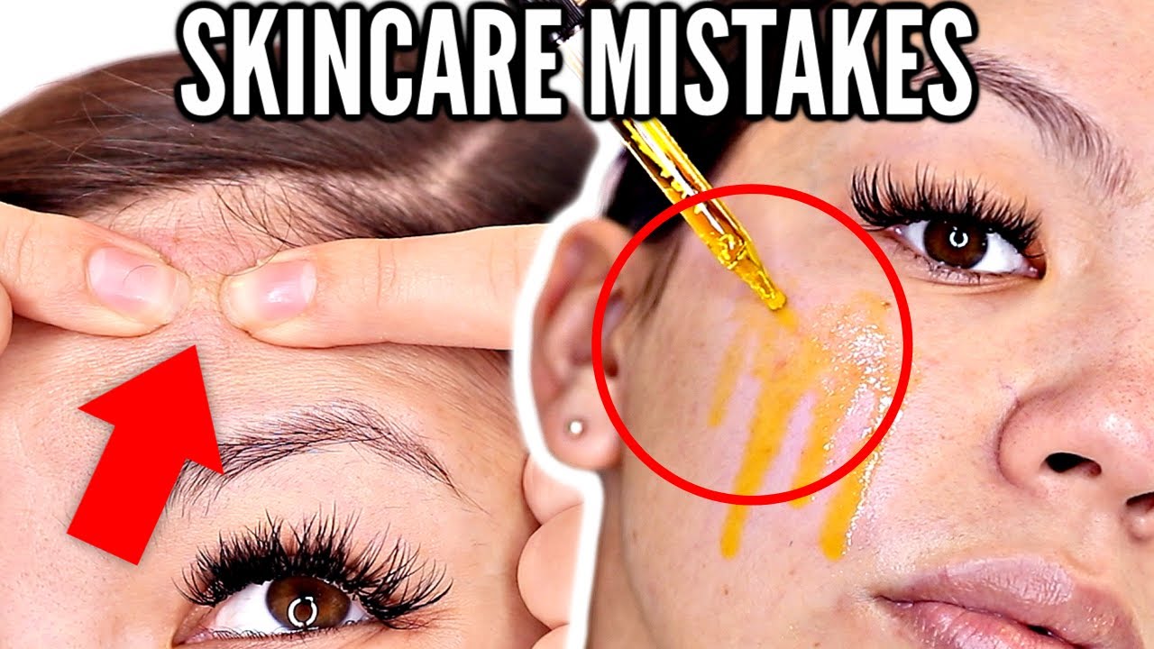 10 skincare mistakes you're making that cause acne and clogged pores! Skincare tips for clear skin - Audrey Victoria