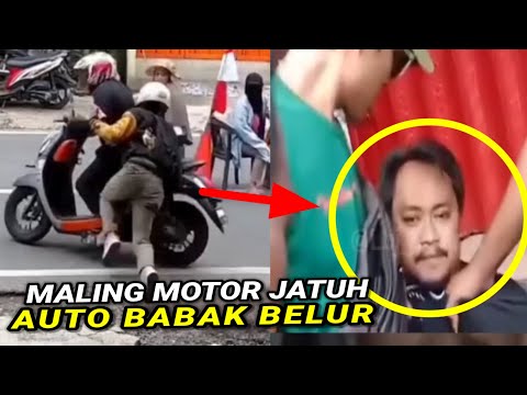 MALING GAGAL LARI !! Maling Motor Terjebak Dari Hadangan Warga Auto Salam Olaraga