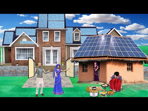 Solar House Indian Jugad Free Electricity Energy Generator Hindi Kahaniya Moral Stories Comedy Video