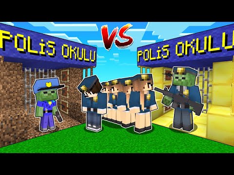 FAKİR AİLE POLİS OKULU VS ZENGİN AİLE POLİS OKULU 👮 - Minecraft