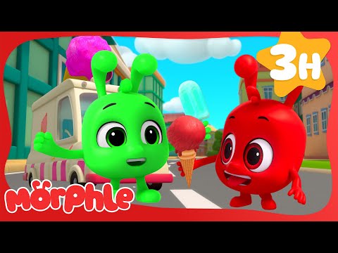 Ice Cream Frenzy Fuss! | 🔴 Morphle VS Orphle 🟢 | Kids Cartoon Videos