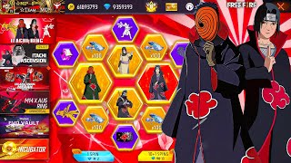 Wasting My All Diamonds To Buy Evo Itachi Bundle, Max Evo Gun Skins, All Rare Items On V Badge ID