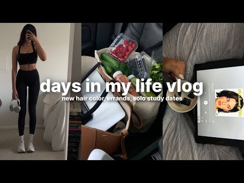 vlog: hot yoga, studying at a café, errands, and lots of hauls!