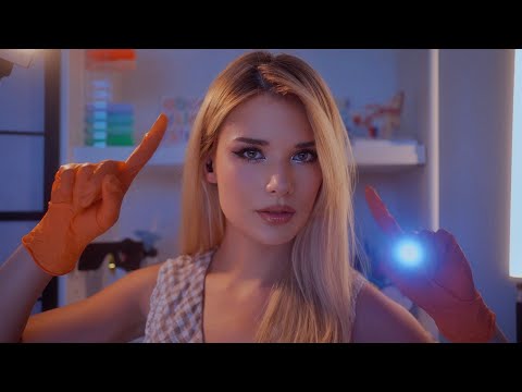 ASMR Adjusting Your Cranial Nerves AND Assessing Your Skin ( Video for Sleep )