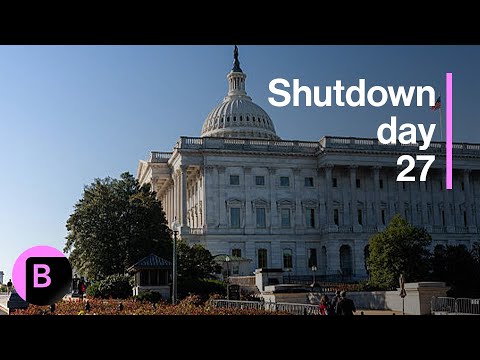 YouTube video thumbnail: US Shutdown Enters Day 27, Pressure Starts to Build on Lawmakers