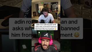 ADIN ROSS ASKS KAYSAN WHY HE GOT BANNED BY ACTIVISION 😳 #shorts