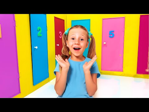 Nastya and Dad play the Colourful Door Challenge