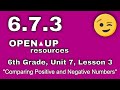 Comparing Positive and Negative Numbers in 6th Grade Math