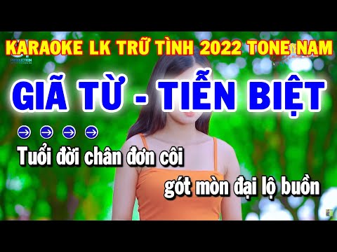 Karaoke Nhạc Sống Liên Khúc Tone Nam Trữ Tình | Giã Từ – Căn Nhà Màu Tím