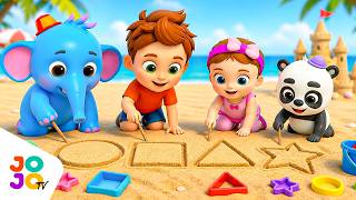 Learn Shapes with Sand Fun 🏖️  Circle, Square, Triangle for Kids
