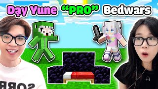 KHANGG DẠY YUNE CHƠI BEDWARS THỬ THÁCH " CẶP ĐÔI ĂN Ý " TRONG MINECRAFT ??