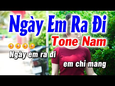 Karaoke Ngày Em Ra Đi | Nhạc Sống Tone Nam Cha Cha | Karaoke Huỳnh Anh