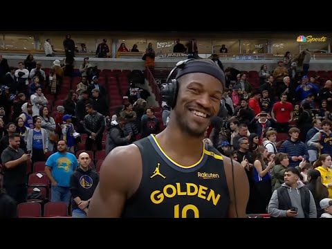 Jimmy Butler reacts to making his Warriors DEBUT: I am very joyful if you can't tell | NBA on ESPN