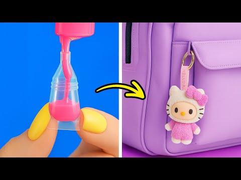 أفكار سهلة لسلاسل المفاتيح وحيل مدرسية! 🎒✏️ حيل فنية سهلة لتجربتها من ١٢٣ جو! جولد