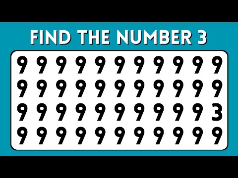 HOW GOOD ARE YOUR EYES? |  CAN YOU FIND THE ODD NUMBERS AND LETTERS? #1