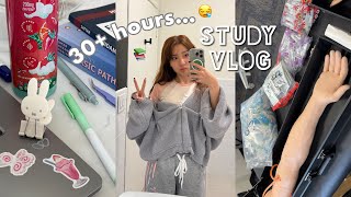 30 hour STUDY VLOG: how I take notes, nintendo switch 2, new keyboard
