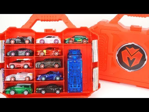 NEW Mecard Carry Case Holds Mecardimals for Battle! Evan Tanatos Transforming Cars Who Wins?