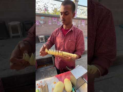 Secret Of Making Spiral Potato From Scratch | Indian Street Food