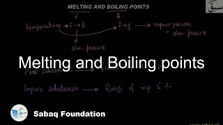 Melting and Boiling points