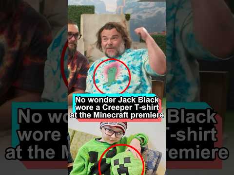 No wonder Jack Black wore a Creeper T-shirt at the Minecraft premiere—
