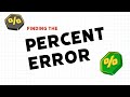 Calculating Percent Error in Estimates