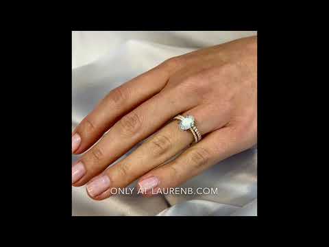 2 ct Oval Diamond Tapered Band Engagement Ring