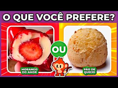 🔁 O QUE VOCÊ PREFERE? 🧁🍔 DOCE VS SALGADO | 50 PERGUNTAS | jogo das escolhas, qual você escolhe?