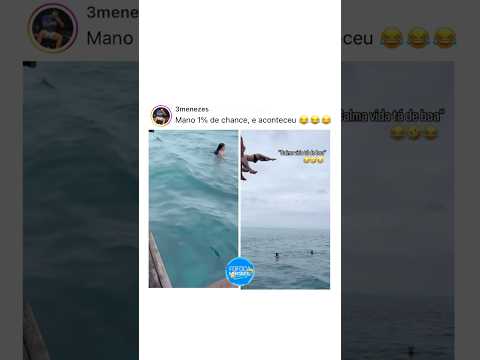 A menina foi pular no mar e o impossível aconteceu 🌊😂 #shorts #memes