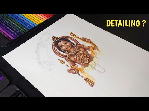 Draw Shree Ram Lalla Detailing on body 😊 | Tutorial and Timelapse video | Part- 2