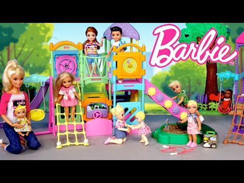 Barbie & Ken Family Toddler Dolls Playground Fun & Pool Party