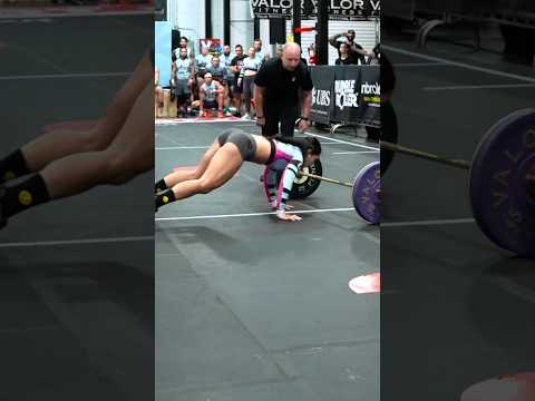 Heather Hudson Flexing her Burpee Speed