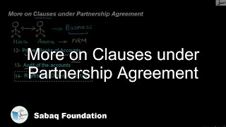 More on Clauses under Partnership Agreement